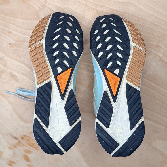 Nike Pegasus Trail 4 Gore-Tex 'Pale Ivory Bright Mandarin Running Shoes Size 7 - Picture 10 of 12